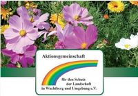 Foto mit Blumen und Logo